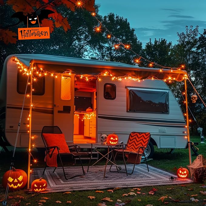 JMEXSUSS 400 LED Orange Lights for Halloween Decor, 132ft Orange String Lights - Image 7