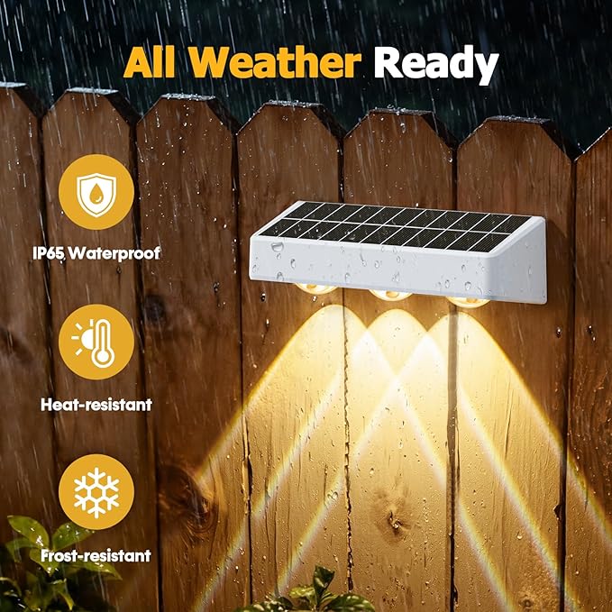 NIORSUN Solar Fence Lights, 16 Pack Solars Deck Light, RGB Color, Outdoor Bulb - Image 5