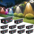 T-SUN Solar Fence Lights Outdoor, Waterproof 8 Mode RGB & Warm White Fence by T-SUN
