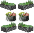 A ANLEOLIFE 6-Pack 4X4X1.5ft & 6X3X1.5ft Deep Root Galvanized Raised Garden by AAnleolife