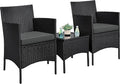 Yaheetech 3 Pieces Patio Porch Furniture Set, Outdoor PE Rattan Wicker by Yaheetech