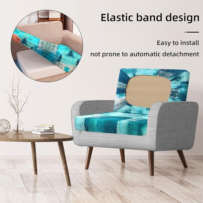 8Pcs Stretch Patio Cushion Covers, Outdoor Couch Covers Replacement, Outdoor - Image 5