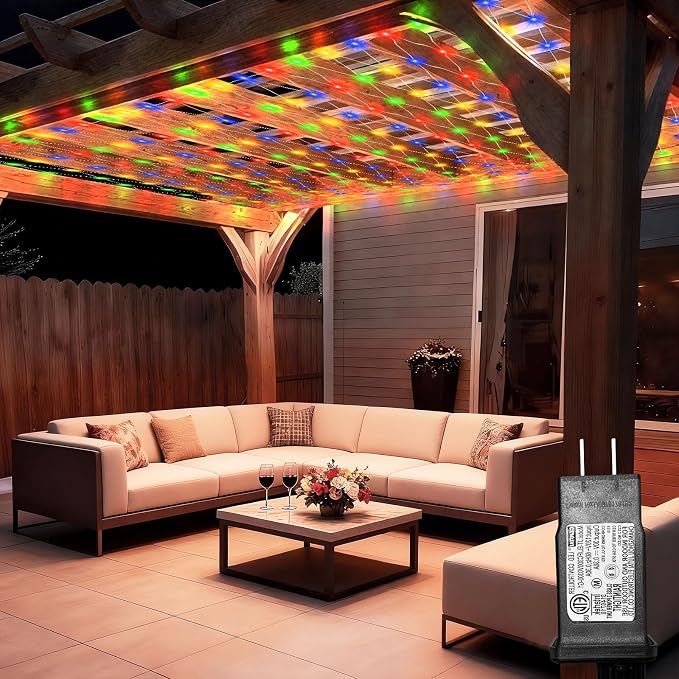 Lovelite 10ft x 10ft Net Lights, 280LED Gazebo Lights Outdoor 8 Modes Timer by Lovelite