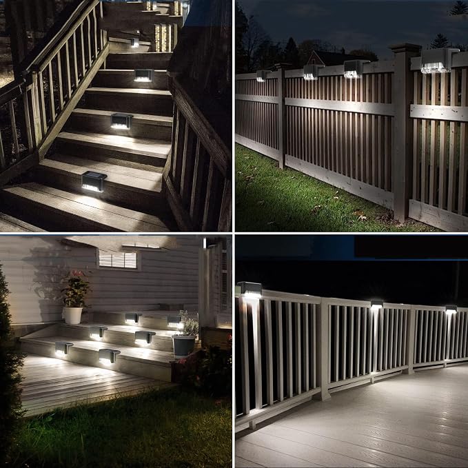 pearlstar Solar Deck Lights, 16 Pack Step Light Waterproof LED Stair Lights - Image 2