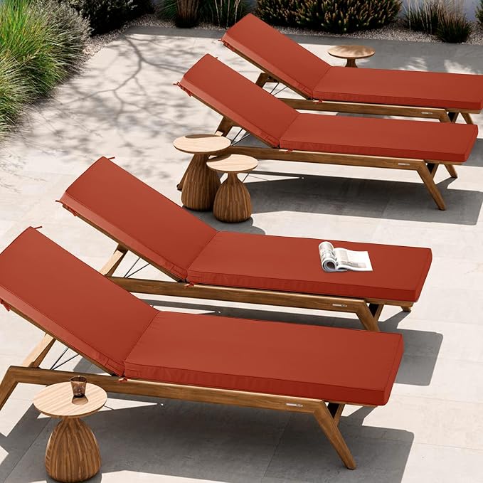 Chaise Lounge Cushion for Outdoor Furniture, Waterproof Fade and Tear Resistant - Image 8
