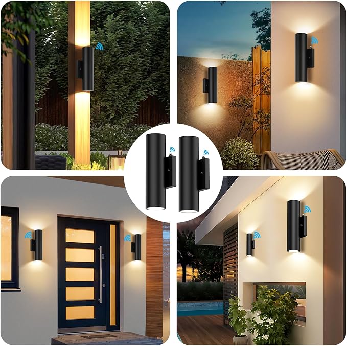 4-Pack Dusk to Dawn Outdoor Wall Lights, 12W 2700K Up and Down LED Porch Lights - Image 7
