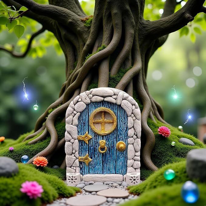 Blue Streak Archway Mini Fairy Garden Door - Image 4