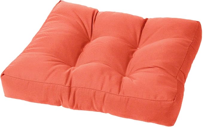 Cushion Source Tufted Ottoman Cushions, Sunbrella Melon by CushionSource
