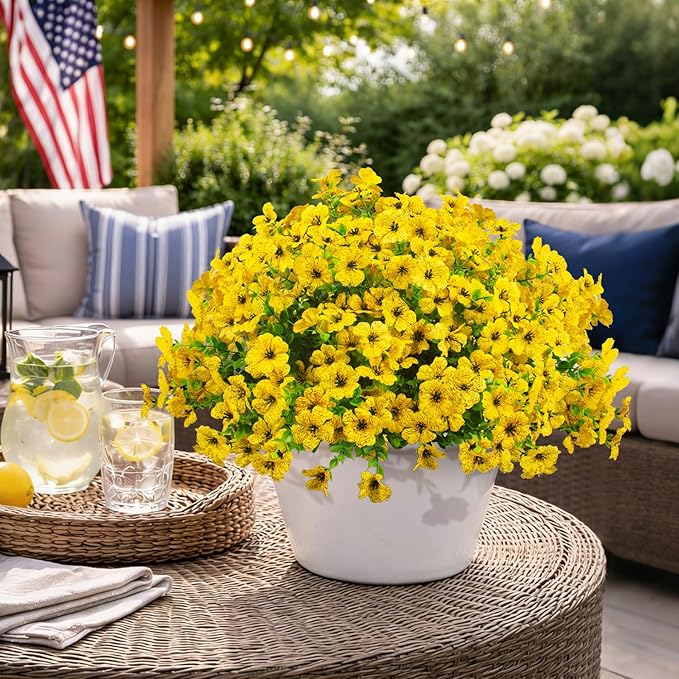 20 Bundles Artificial Flowers for Outdoors, UV Resistant Fake Plants Flowers - Image 5