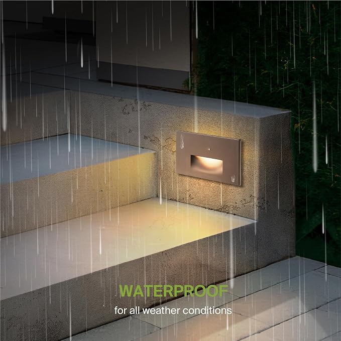 ASD LED Recessed Step Light Fixture, Dusk to Dawn Outdoor Tread Lighting | 3CCT - Image 6