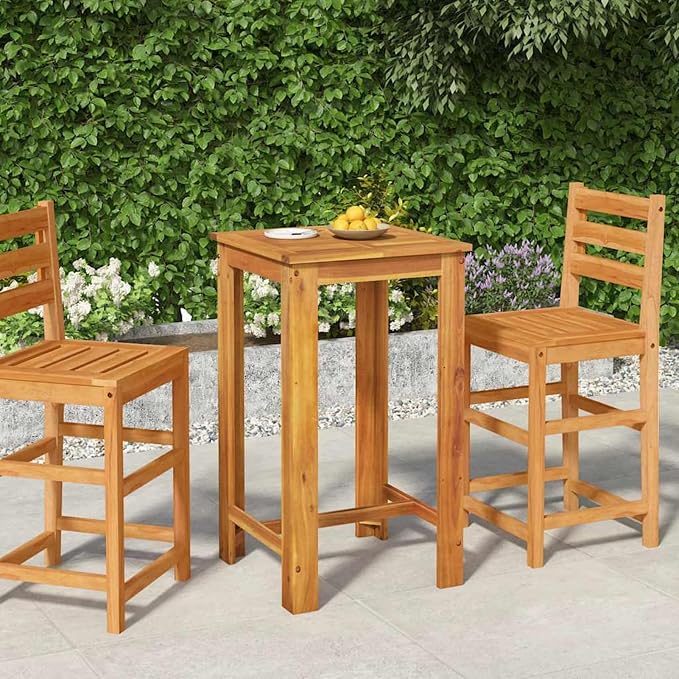 Outdoor Acacia Wood Bar Table by Gecheer