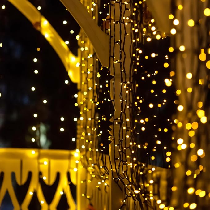2 Pack 200LED Solar Christmas Lights Outdoor, 72FT Solar String Lights - Image 2