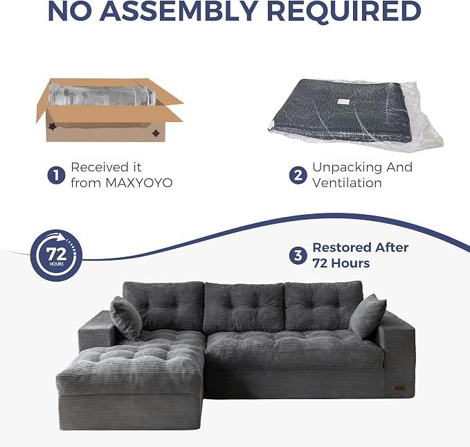 MAXYOYO 104" L Shaped Modular Sectional Sofa - Image 7