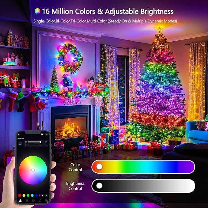 JMEXSUSS 200 LED RGB String Light Outdoor Indoor, Christmas Lights Outdoor - Image 2