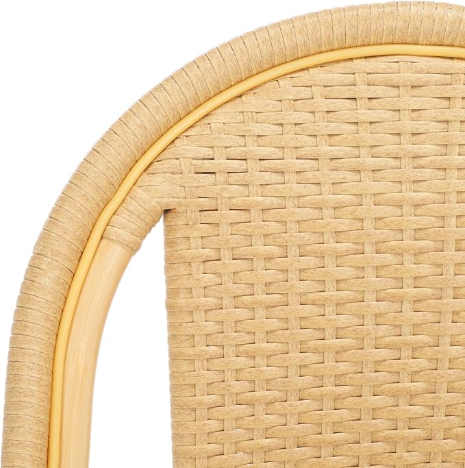 SAFAVIEH Outdoor Collection Torino Natural Wash Parisian Bistro Chair Set of 2 - Image 6