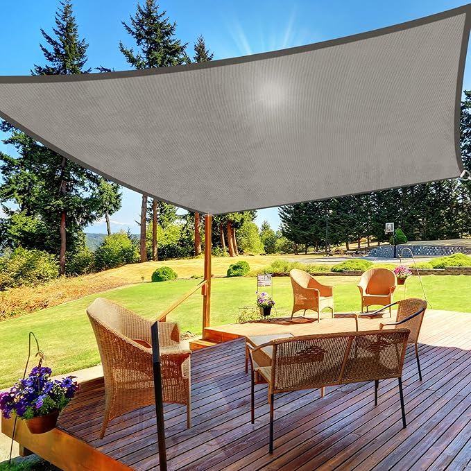 HappyTrends Sun Shade Sail, Heavy Duty UV Protection Beach Shade Canopy Wind by HappyTrends