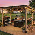 CHARMELEON Grill Gazebo 6 x 12 FT, Cedar Wood BBQ Gazebo by OutdoorLivingSpaceExplorer