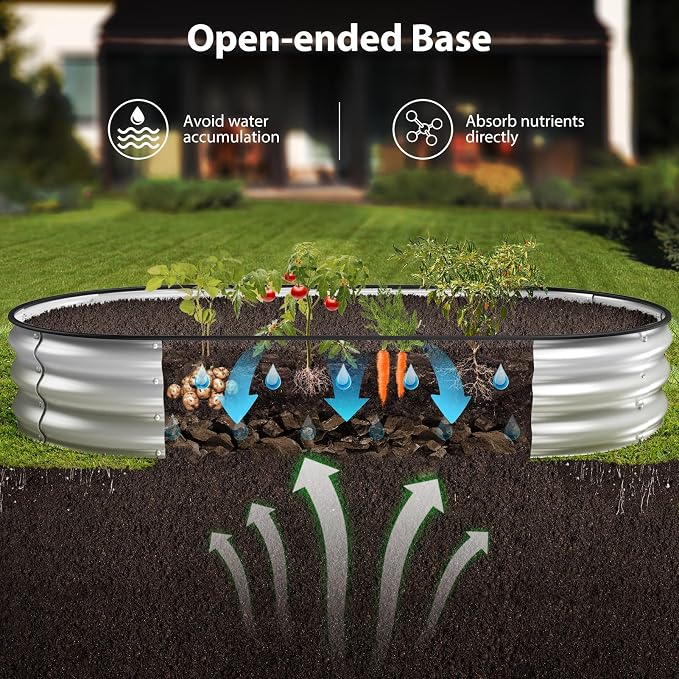 Raised Garden Bed Kit, Large Metal Raised Beds - Image 6