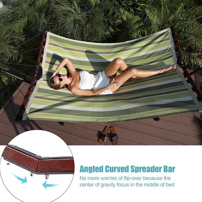 TegerDeger 12FT 2 Person Hammock Large Hammock Quick Dry 450LB Capacity - Image 3