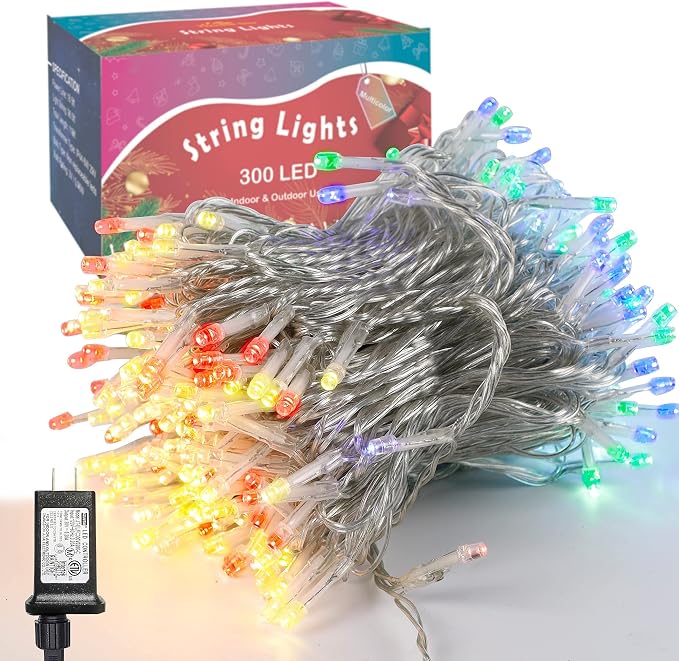 LJLNION 300 LED String Lights Outdoor Indoor, Extra Long 98.5FT Christmas Lights - Image 7