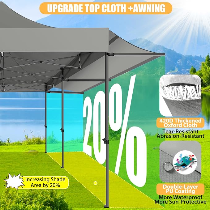 COBIZI 10x20 Pop Up Canopy Tent - Image 2