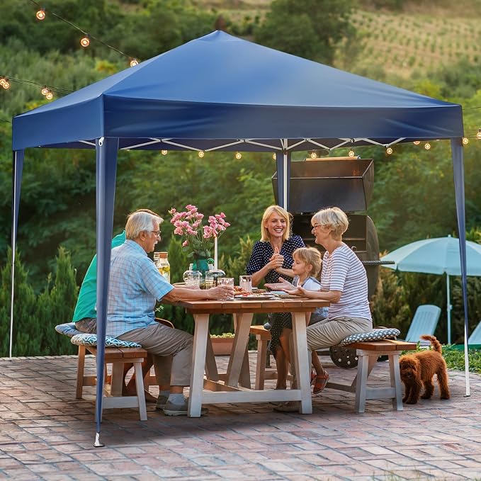 VINGLI 10x10 Pop Up Canopy Tent, Outdoor Portable Foldable Canopy - Image 6