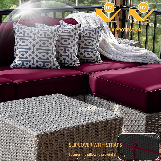 Outdoor Cushions Covers for Patio Furniture, Patio Cushion Covers Replacement - Image 5