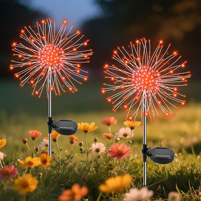 Garden Outdoor Lights, 2 Pack 120 LED Solar Garden Lights Fairy Lights Outdoor by Slyuexu