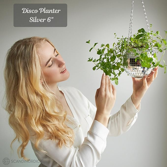 SCANDINORDICA Disco Ball Planter – Value Package: Mirror Disco Planter - Image 2