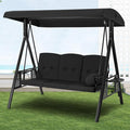 U-MAX 3-Seat Porch Swing Chair Steel Frame, Patio Swing Chair by U-MAX