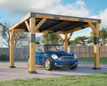 Jocisland 10x12x8 FT Cedar Wood Carport, Heavy Duty Canopy Carport by Jocisland
