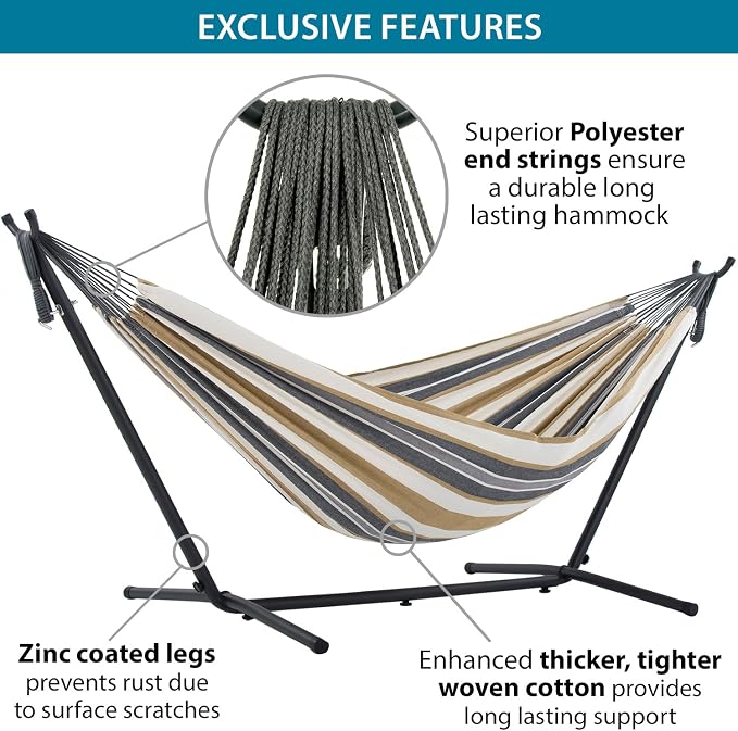 Vivere Double Cotton Hammock - Image 6
