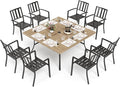PHI VILLA 9 Pieces Outdoor Dining Set by PHIVILLAThepioneerofcomfortablehouseholdsupplies