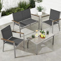 Best Choice Products 4-Piece Outdoor Textilene Patio Conversation Set, Backyard by BestChoiceProducts