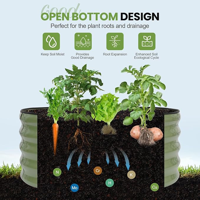 G GOOD GAIN Round Raised Garden Bed - Image 5