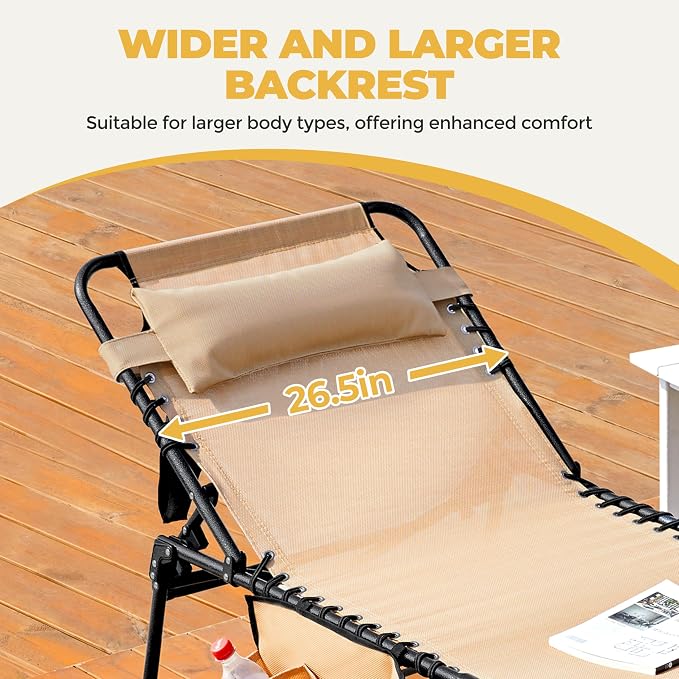 Yaheetech 26.4" Tanning Chair - Image 7
