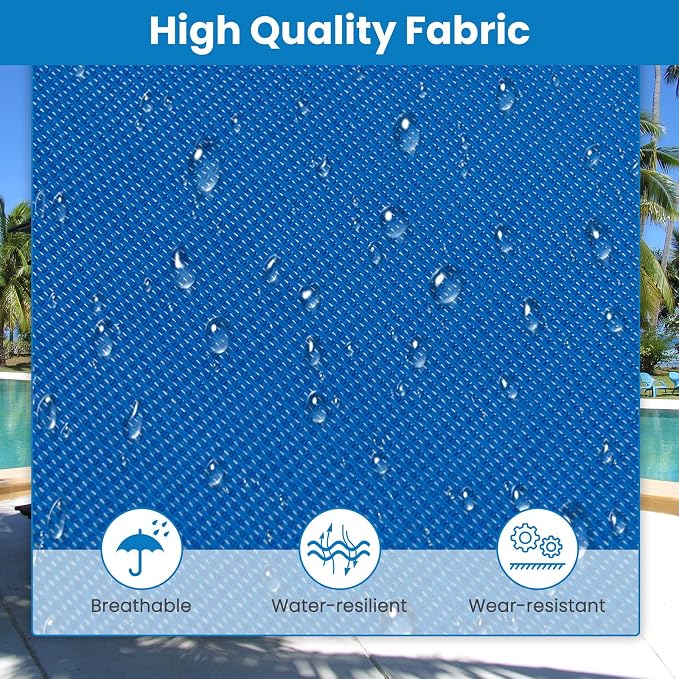 GYMAX Lounge Chairs for Outside, Extra High Folding Beach Tanning Lounger - Image 9