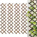 Wooden Lattice Wall 4Pack-Expandable Plant Garden Trellis by CJGQ