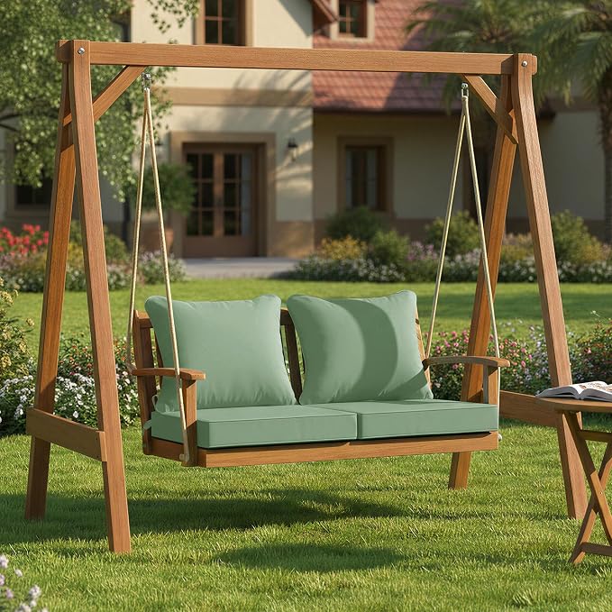 Outdoor Chair Cushions Set of 2, Waterproof Back Pillow and Seat Cushion Set - Image 8