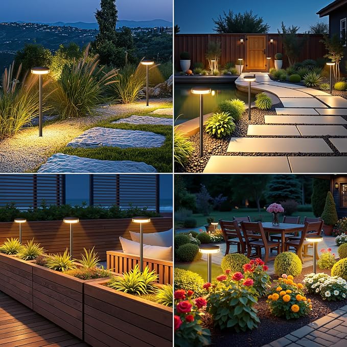 LETMY Solar Pathway Lights Outdoor, 6 Pack 2X Brighter Solar Lights Outdoor - Image 8