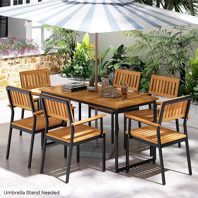 Tangkula 7 Piece Outdoor Dining Set by TANGKULA