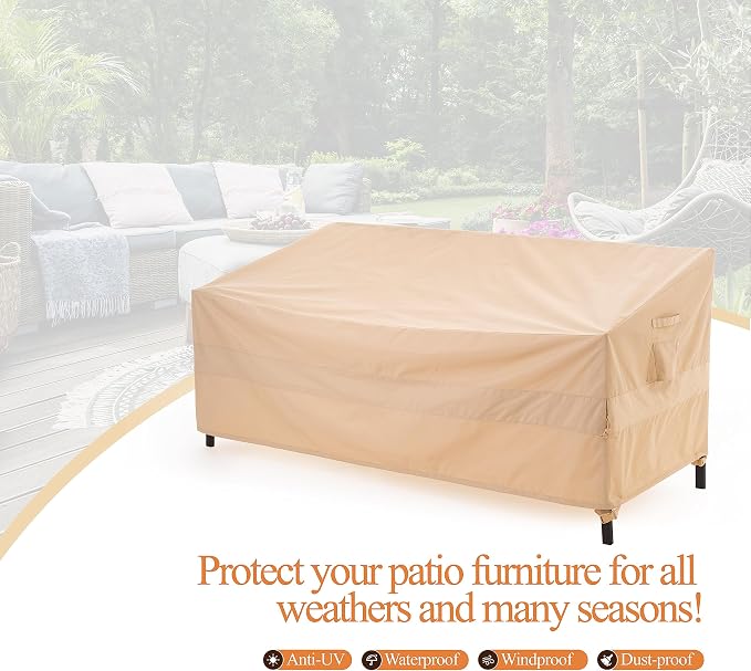 WJ-X3 2-Seater Loveseat Cover, Waterproof, UV-Resistant & Windproof - Image 8