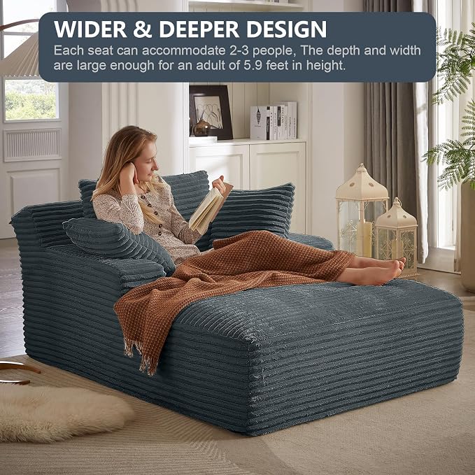 Oversized Chaise Lounge Chair Indoor, Sofa Bed - Image 7