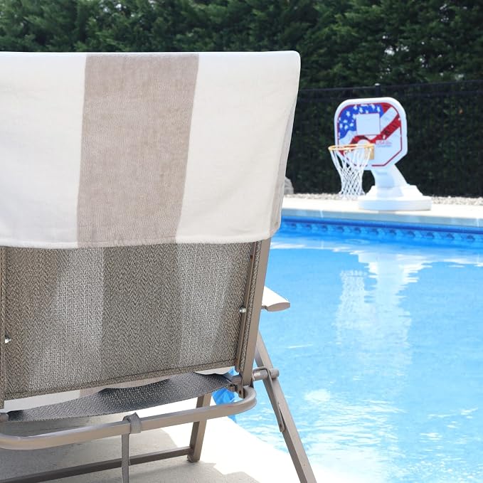 Superior Cabana Cotton Lounge Chair Cover, Outdoor Towel/Chaise Furniture Covers - Image 3