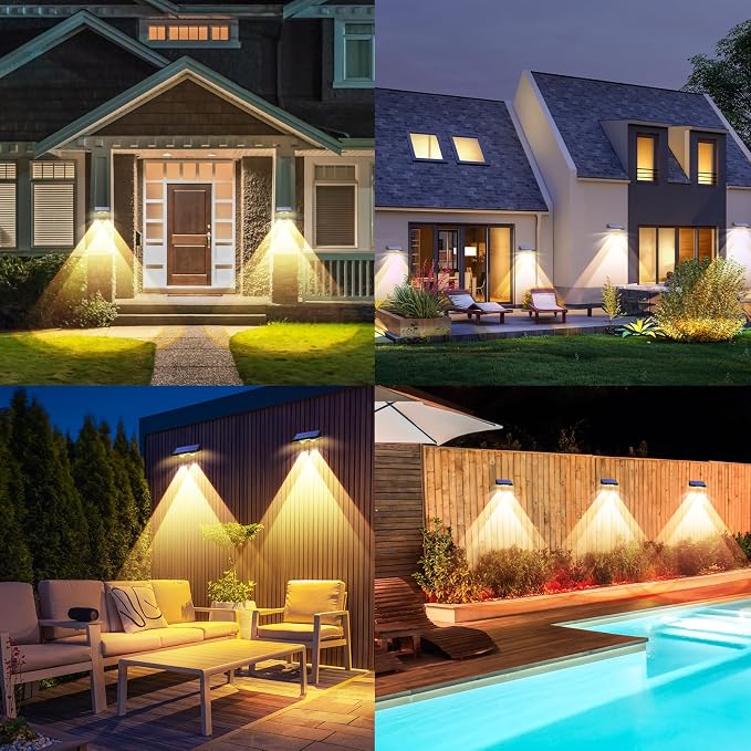 TECKNET Solar Fence Lights Outdoor 12 Pack, 3 Modes - Image 9