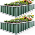 KING BIRD Raised Garden Bed 68" x 36" x 12" Galvanized Steel Metal Outdoor by KINGBIRD
