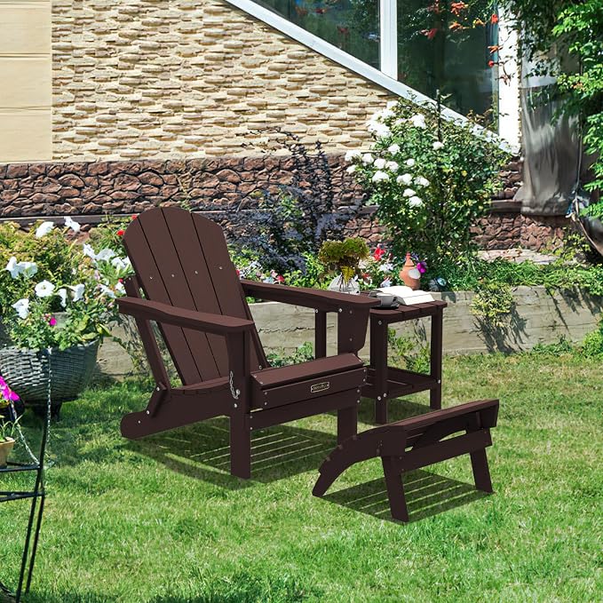 SERWALL Folding Adirondack Chair Footrest Set of 2, Adirondack Ottomans Without - Image 7
