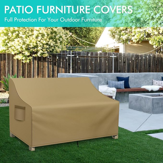WLEAFJ Patio Sofa Cover Waterproof, Outdoor Loveseat Cover, Heavy Duty Deep - Image 6