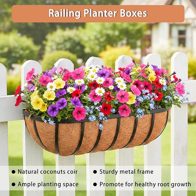 36'' Window Box Railing Planter - Image 2
