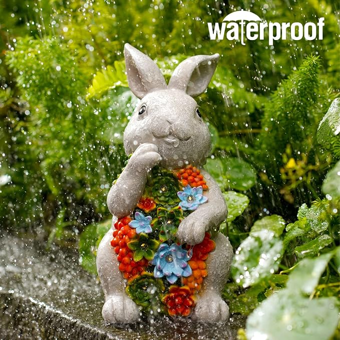Nacome Solar Garden Outdoor Statues Bunny - Image 7